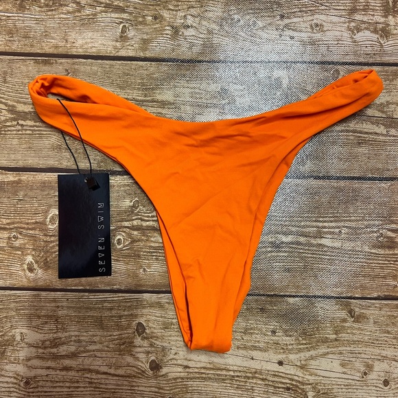 NWT Seven Swim Perfect Peach Bikini Bottoms in Orange - Picture 4 of 7